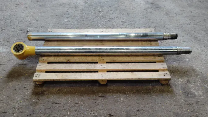 Hydraulic cylinder undergoing inspection and refurbishment at the North Kerry Engineering workshop