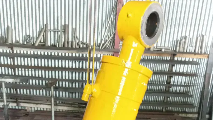 Hydraulic cylinder being inspected and refurbished during the repair process at the North Kerry Engineering workshop